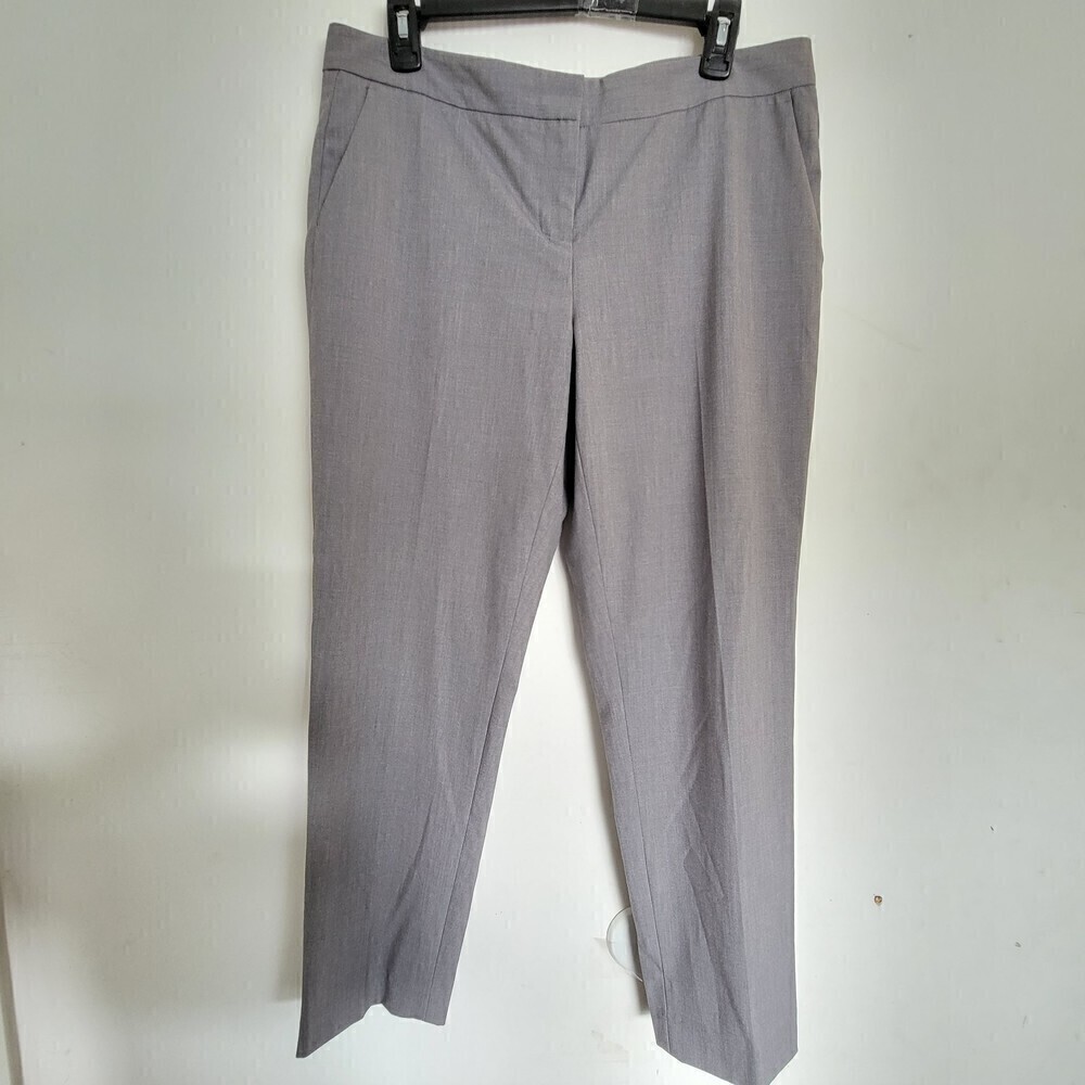Vince Camuto Gray Straight Leg Long Trouser Career Pants Slacks Size 12 Petite